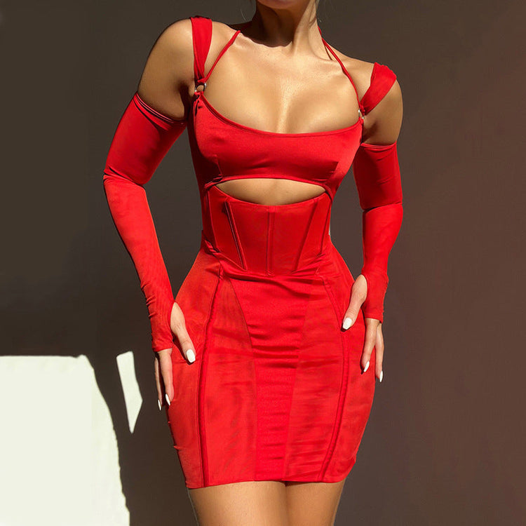 Shopify collection of elegant women's dresses - mesh bodycon, sequin party, evening gowns, bridal wear, boho chic, plus-size, French-inspired, stylish designs.