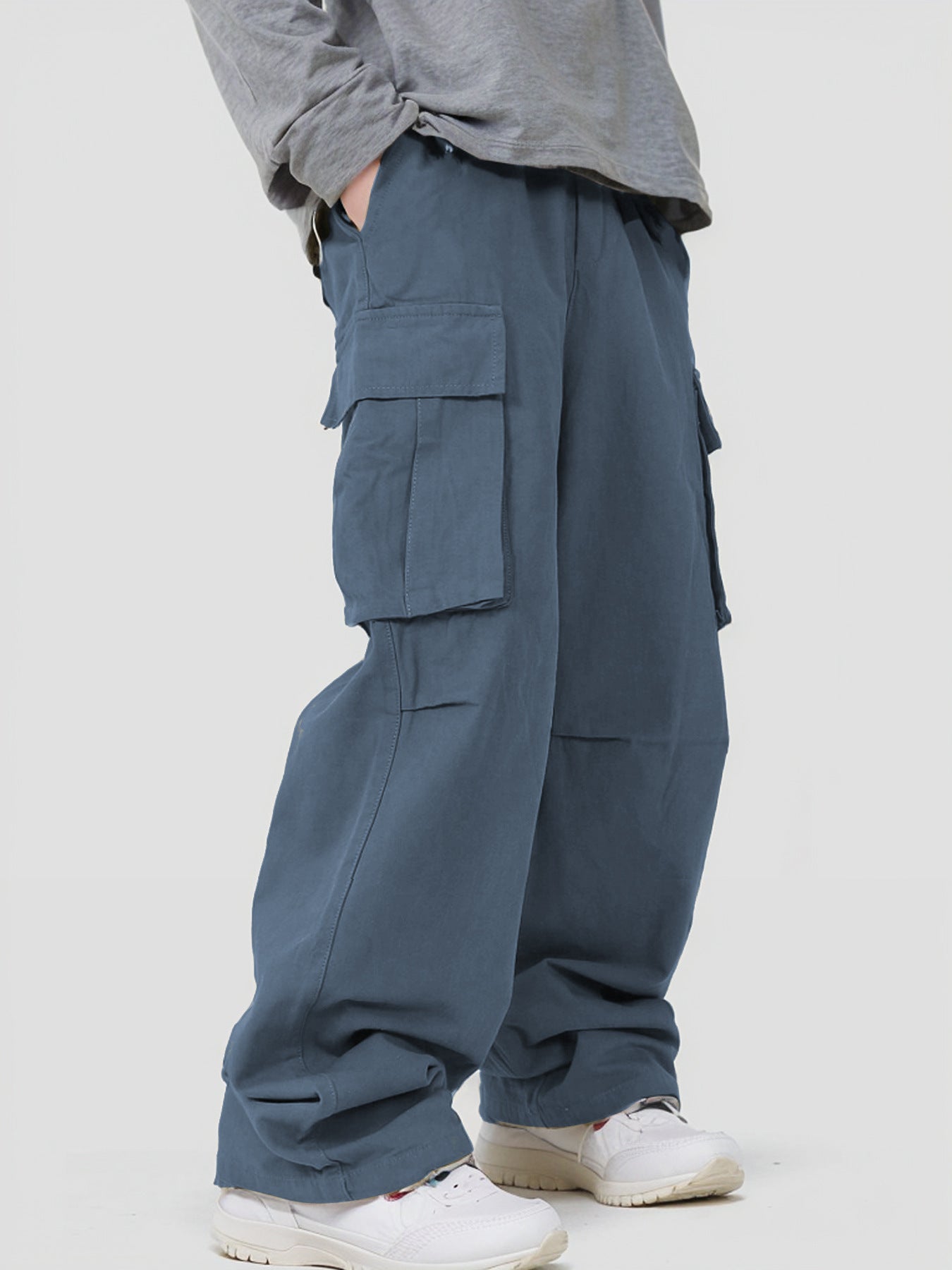 Versatile 3D Pocket Overalls | Lace-Up Loose Casual Pants