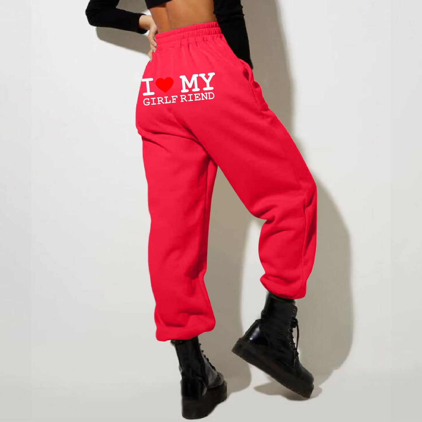Unisex Printed Fleece Sweatpants in Various Colors