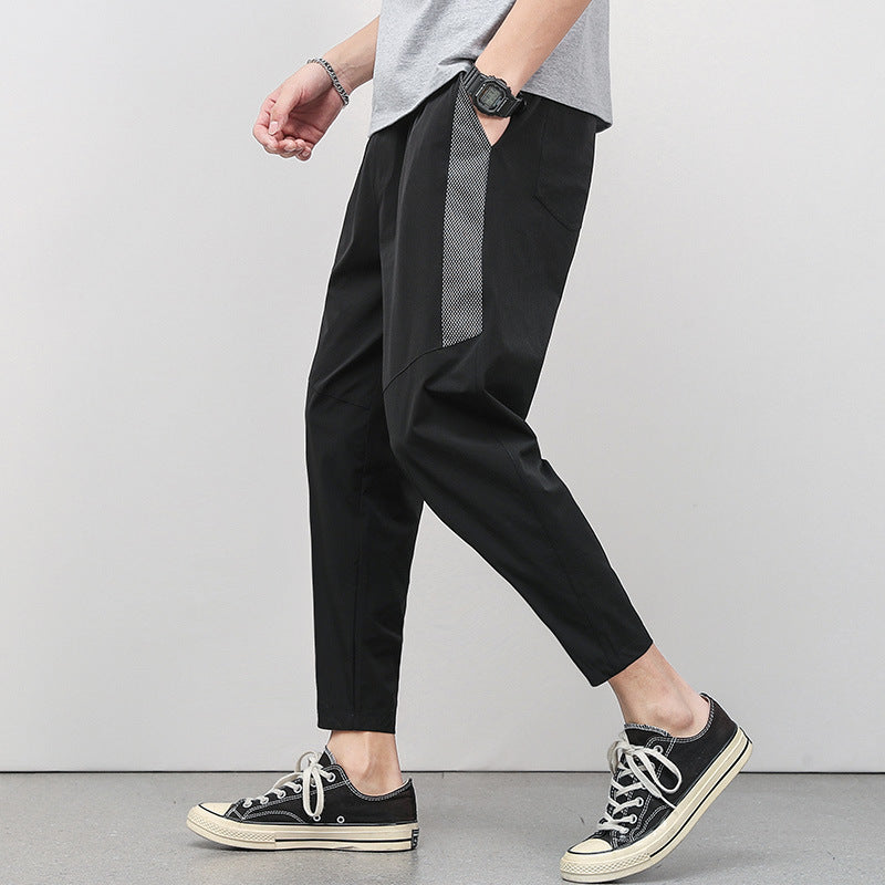 Chic Casual Drawstring Tapered Cropped Pants - Trendy, Comfortable, Stylish Activewear - Asian Sizes - M-5XL Range
