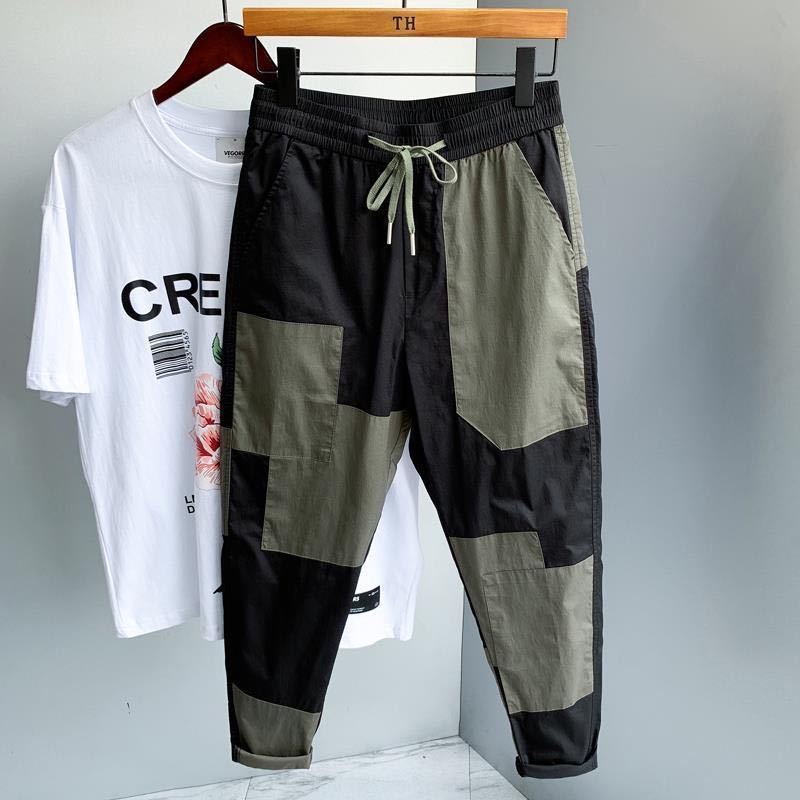 Classic Men's Cargo Pants Loose Fit Cotton Comfortable Ankle Bandage Workout Design Men's Fashion Size M-4XL Trendy Pants