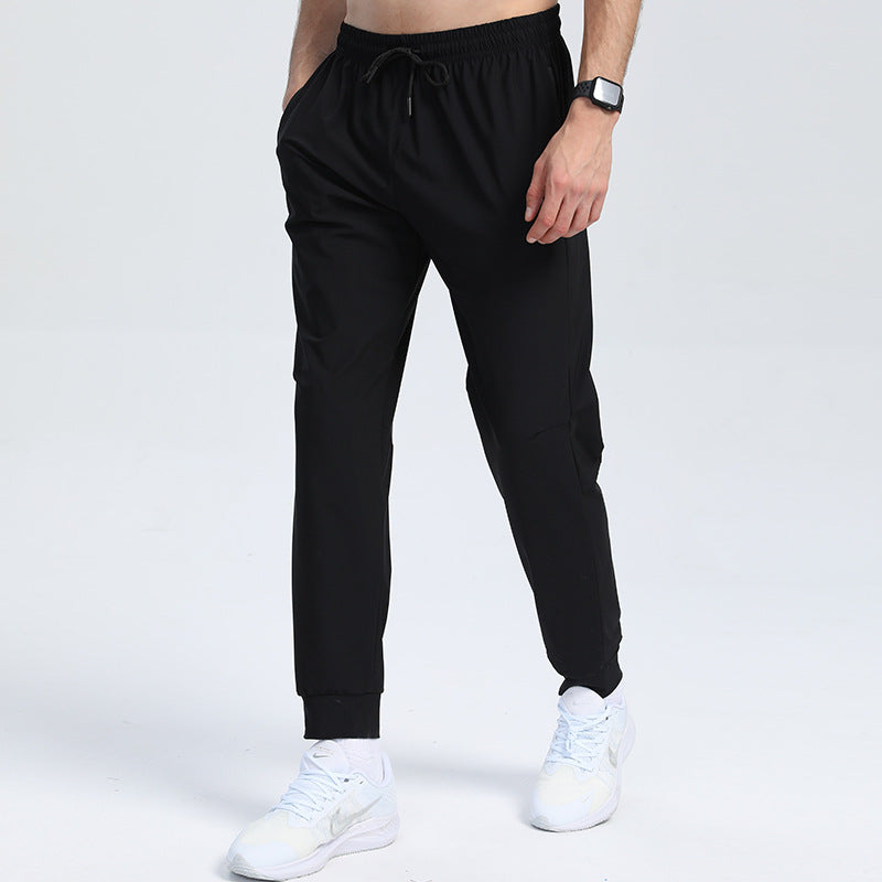Men's Quick-Dry Loose-Fit Sportswear Pants in Black, Blue, or Gray - Spring and Summer Fitness Gear - Nylon Spandex Blend - Sizes M to 3XL