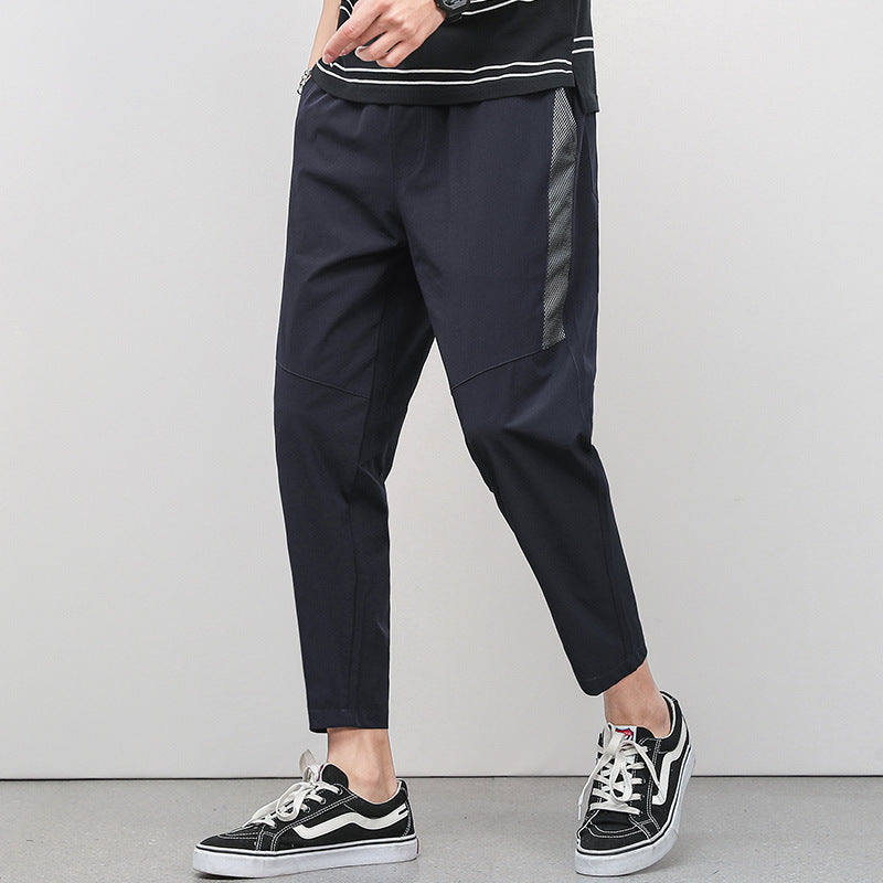 Chic Casual Drawstring Tapered Cropped Pants in Silky Blend Fibers