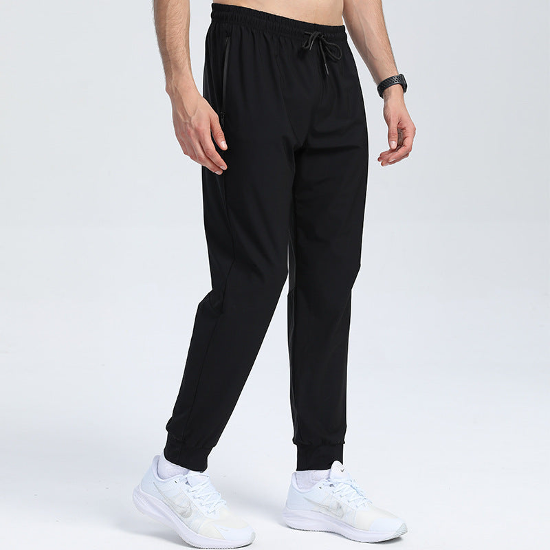Men's Quick-Dry Loose-Fit Sportswear Pants in Black, Haze Blue, or Light Gray for Spring & Summer Workouts