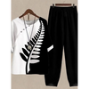 Comfortable high waist pants set featuring a flowy silhouette.