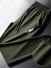 Lightweight quick-dry men's hiking pants with adjustable drawstring, breathable fabric, perfect for outdoor activities and wo