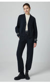 Timeless wool rib knit cardigan perfect for transitional seasons and effortless layering