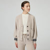 Sophisticated button-front cardigan in heavyweight wool with classic fit and refined details