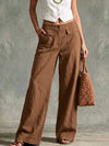 Wide leg linen pants styled for effortless summer elegance