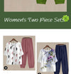 Bright floral print top paired with loose fitting high waist pants.