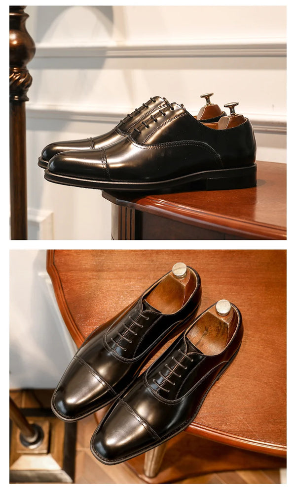 Desai Oxfords paired with dress pants, showcasing their elegant style.
