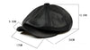 Elegant black beret featuring a classic octagonal cut for timeless style.