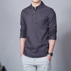 Breeze Command Linen Tee in charcoal, suitable for both casual and semi-formal occasions.