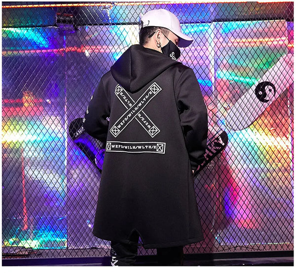 Men's casual hooded bomber jacket in lightweight polyester, perfect for transitional weather and stylish everyday wear.