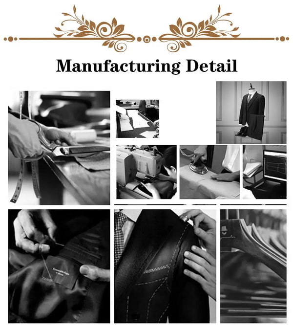 Model wearing the custom-tailored suit at a wedding event.