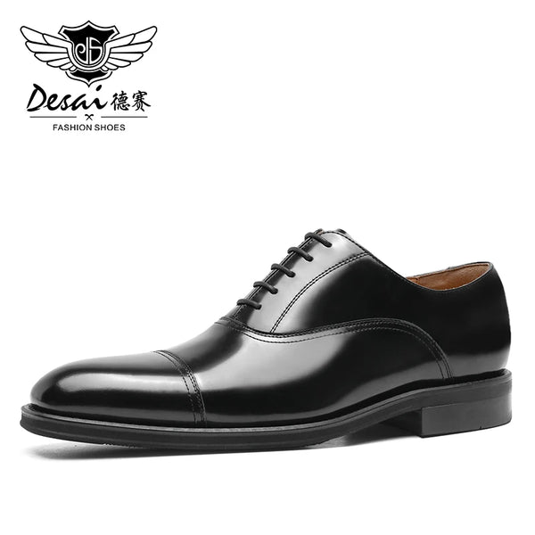 Desai Oxfords styled with a formal outfit, enhancing men's style.