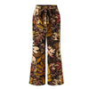 Vintage floral wide-leg pants for women, ankle-length, high waist, cotton-linen blend, perfect for spring 2024 fashion.