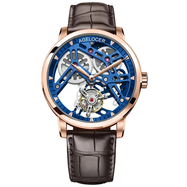 High-end tourbillon watch highlighting exquisite craftsmanship and elegance.