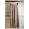 Luxe cashmere blend wide-leg pants for women, featuring a high-waist, soft fabric, and comfortable elastic waistband.