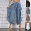 Chic summer harem pants with tassel detail, lightweight, relaxed fit, ankle-length, perfect for casual outings and beach wear