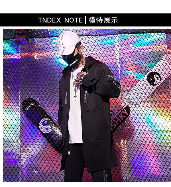 Men's casual hooded bomber jacket, lightweight polyester, stylish ribbed design, perfect for autumn and spring outerwear.