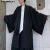 Men's Black Trench Cardigan - Casual Long Open Coat