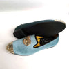 Elegant Gold Toe Velvet Loafers for Men