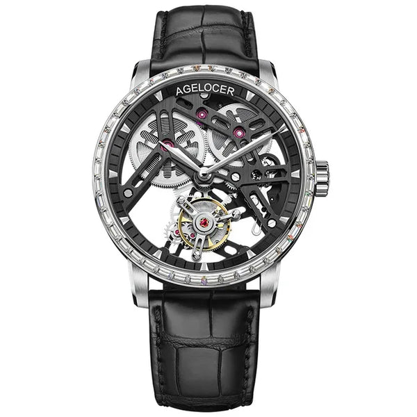 Men's fashion watch with a striking design and extended power reserve.