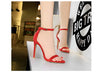 Elegant women's sandals with cutout design and ankle strap