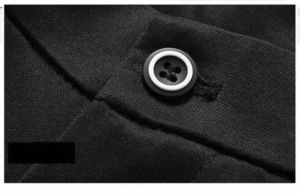 Elegant Men's Slim Fit Dress Pants in solid black, perfect for formal attire and everyday office wear, made from durable poly