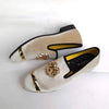 Elegant Gold Toe Velvet Loafers for Men