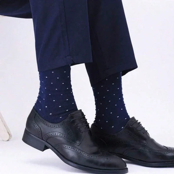 Durable crew socks in navy blue, designed to keep you comfortable in any climate.