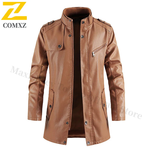 Men's waterproof trench coat in neutral color, perfect for business casual style and urban commuting in spring and fall.