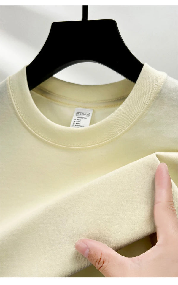 Everyday essential cotton tee in clean solid tone