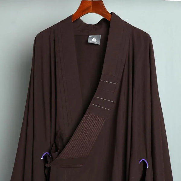 Authentic monk robe in calming colors, designed for spiritual seekers and meditation enthusiasts.