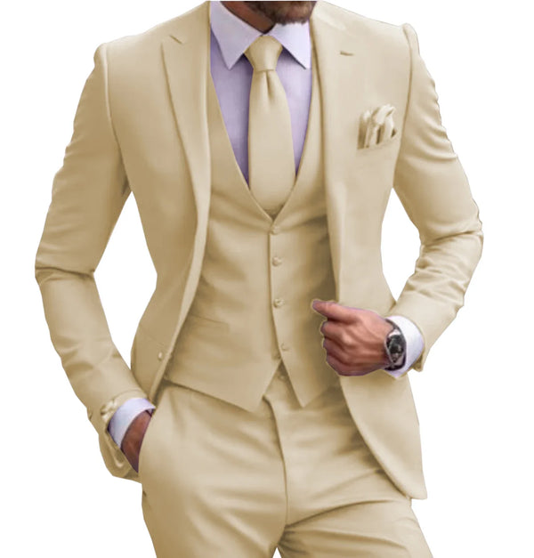 Detail of the slim fit design of the lilac men's suit, emphasizing its modern style.
