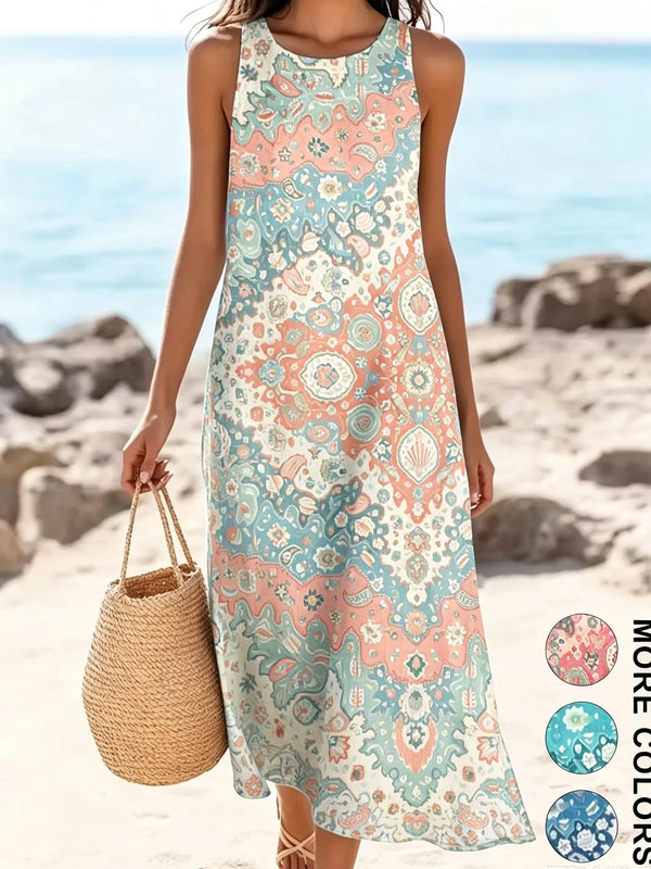 Versatile floral sundress with pockets and comfortable all-day fit