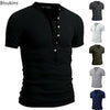Slim Fit V-Neck Men's Casual Summer T-Shirt in breathable polyester, perfect for warm days and stylish casual occasions.