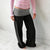 Comfortable striped bottoms with elastic waist and drawstring closure