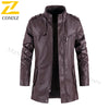 Men's waterproof trench coat in neutral color, perfect for business casual wear and urban commuting in spring and fall.