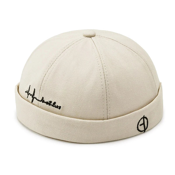 Urban Edge brimless cap in black cotton polyester blend material