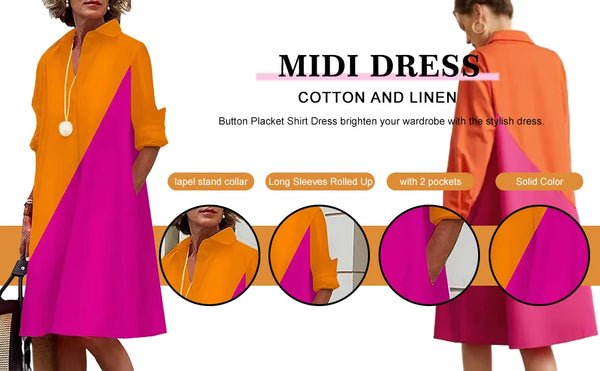 Professional shirt dress with dimensional geometric pattern and button closure