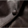 Chic belted leather bomber jacket for women, featuring lace-up detail, hood, and notched lapel, perfect for autumn and winter