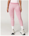 Peach high waist yoga pants featuring a flattering fit.
