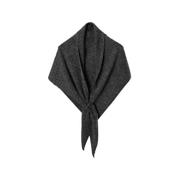 Knitted triangle scarf shawl for a sophisticated touch.