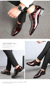 Men's floral Oxford shoes with waterproof PU upper material.