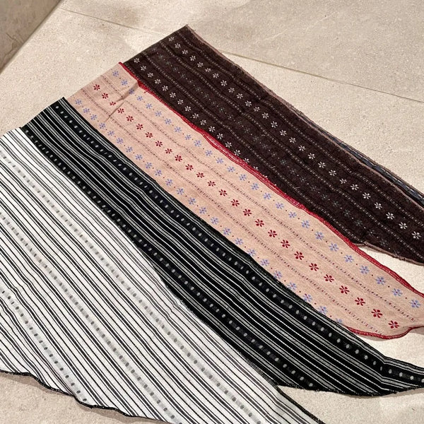 Versatile scarf that can be worn as a chic headwrap.