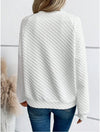 Relaxed fit hoodie with elongating deep V-neckline detail