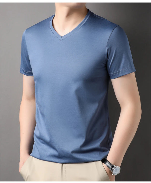 Comfortable luxury v-neck tee for everyday style