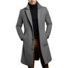 Elegant men's trench coat with stand collar and buckles, perfect for casual and formal occasions, crafted from durable polyes